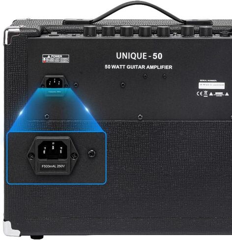 COOLMUSIC جيتار كهربائي أمبير 25 وات، مضخم صوت منزلي مدمج، مقبس سماعة رأس ومدخل Aux يتضمن كسب صوت منخفض متوسط ​​مرتفع in Kuwait