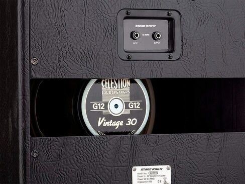 خزانة سماعات جيتار 1x12 من Monoprice مع Celestion Vintage 30، مصممة لتتناسب مع الرأس الأيمن للمسرح بقدرة 30 وات - سلسلة المسرح اليمنى وكابل مكبر صوت Hosa SKJ-410 REAN 1/4 بوصة TS Pro، بطول 10 أقدام in Saudi Arabia