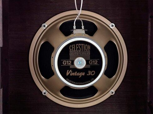 خزانة سماعات جيتار 1x12 من Monoprice مع Celestion Vintage 30، مصممة لتتناسب مع الرأس الأيمن للمسرح بقدرة 30 وات - سلسلة المسرح اليمنى وكابل مكبر صوت Hosa SKJ-410 REAN 1/4 بوصة TS Pro، بطول 10 أقدام in Saudi Arabia