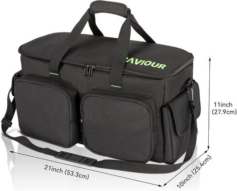 SAVIOUR DJ Cable File Bag, Detachable Padded Bottom and Adjustable Dividers, Stores Music, Audio, and Visual Cabling, Portable Travel Storage and Studio Organization (Blue) in Saudi Arabia