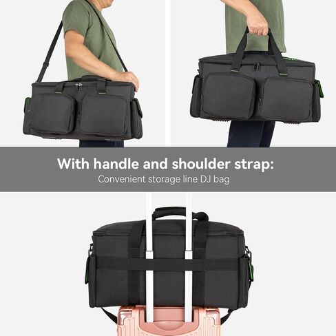 SAVIOUR DJ Cable File Bag, Detachable Padded Bottom and Adjustable Dividers, Stores Music, Audio, and Visual Cabling, Portable Travel Storage and Studio Organization (Blue) in Saudi Arabia