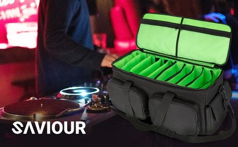 SAVIOUR DJ Cable File Bag, Detachable Padded Bottom and Adjustable Dividers, Stores Music, Audio, and Visual Cabling, Portable Travel Storage and Studio Organization (Blue) in Saudi Arabia