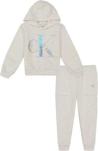 Calvin Klein boys 2 Pieces Fleece Hooded Jog Set in Saudi Arabia