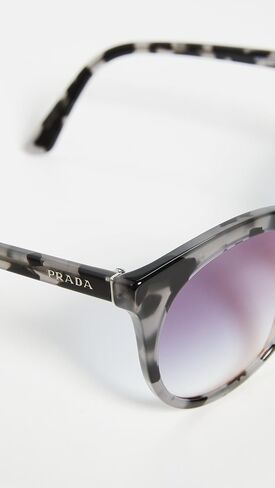 Prada PR02XS Sunglasses 510725-53 -, Clear Gradient Blue Mirror Red PR02XS-510725-53 in Saudi Arabia