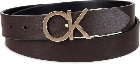 Calvin Klein Women's Two-in-one Reversible Ck Monogram Plaque Buckle in Kuwait
