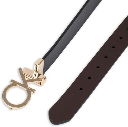 Calvin Klein Women's Two-in-one Reversible Ck Monogram Plaque Buckle in Kuwait