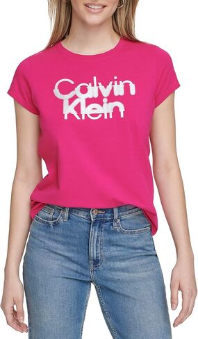 تي شيرت نسائي بأكمام قصيرة يحمل شعار Calvin Klein in Saudi Arabia