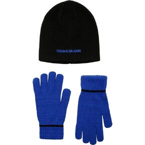 Calvin Klein boys Embroidered Ck Beanie and Glove Set, Acid Lime in Kuwait