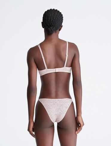 Calvin Klein Women's Sheer Marquisette Lace High-Leg Tanga in Saudi Arabia