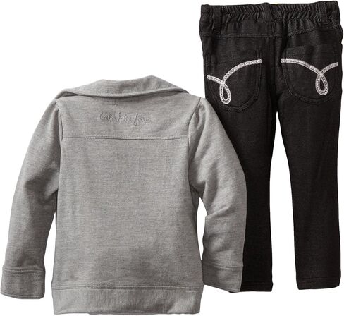 Calvin Klein Baby Girls' Jacket with Long Sleeve White Dotted Tee And Pant in Saudi Arabia