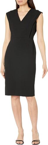 Calvin Klein V-Neck Scuba Crepe Sheath in Kuwait