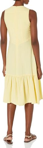Calvin Klein Women's Relax Sleeveless V-Neck with Side Pleated Ruffle in Saudi Arabia