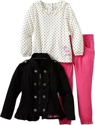 Calvin Klein Little Girls' Jacket With Long Sleeve Tee And Pant in Saudi Arabia