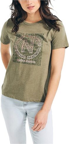 تي شيرت نوتيكا للنساء من القطن الناعم الجرافيك تي شيرت in Kuwait