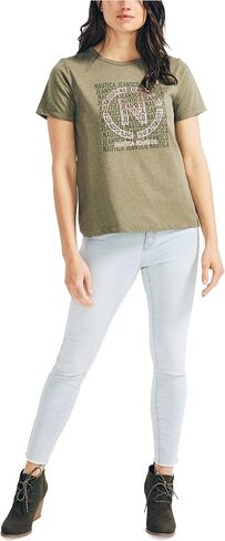 تي شيرت نوتيكا للنساء من القطن الناعم الجرافيك تي شيرت in Kuwait