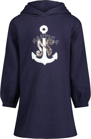 Nautica Girls' Long Sleeve Fleece Sweatshirt Dress in Saudi Arabia