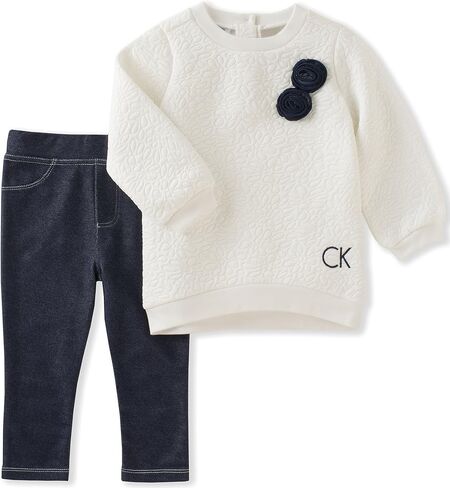 Calvin Klein Girls' Two Piece Fashion Top and Legging Set in Saudi Arabia