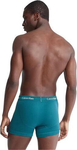 Calvin Klein Men's Cotton Classics 5-Pack Trunk (Atlantic Deep/Cinnabar/Grey Heather/Bel Air Blue/Blueberry, X-Large) in Saudi Arabia