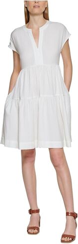 Calvin Klein Women's Gauze Shift Dress in Saudi Arabia