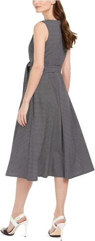 Calvin Klein Women's Plus Size Sleeveless V Neck Midi Dress with Self Sash Waist in Saudi Arabia