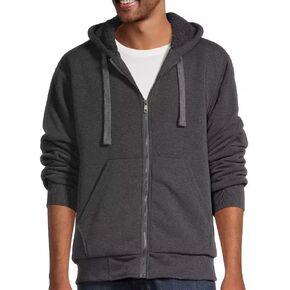 Victory Outfitters Heavyweight Sherpa Lined Fleece Hoodie Sweatshirts for Men Winter Zip up Plus Size Jacket