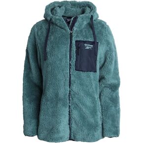 Reebok Women's Fleece Sweatshirt Jacket - Full Zip Sherpa Fur Hooded Jacket - Lightweight Teddy Coat for Women (S-XL) in Kuwait