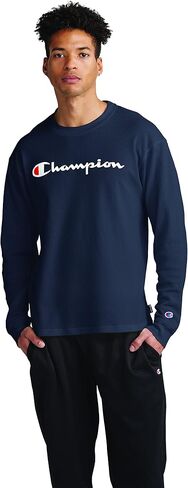 Champion Men's Long Sleeve Crewneck Shirt, Men's Waffle Long Sleeve Shirt, Comfortable Long Sleeve Shirts for Men in Saudi Arabia