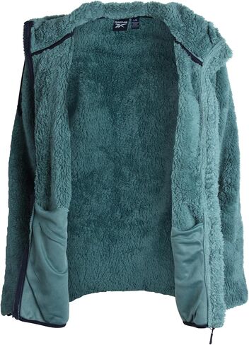 Reebok Women's Fleece Sweatshirt Jacket - Full Zip Sherpa Fur Hooded Jacket - Lightweight Teddy Coat for Women (S-XL) in Kuwait