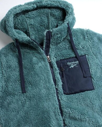 Reebok Women's Fleece Sweatshirt Jacket - Full Zip Sherpa Fur Hooded Jacket - Lightweight Teddy Coat for Women (S-XL) in Kuwait