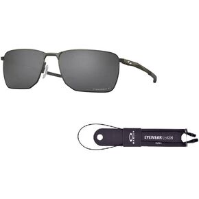 Oakley Ejector OO4142 Rectangle Sunglasses for Men + BUNDLE Leash + BUNDLE with Designer iWear Care Kit