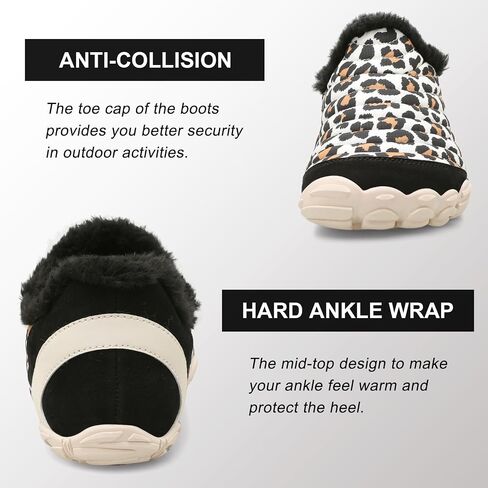 XIHALOOK Womens Mens Slip on House Shoes Faux Fur Memory Foam Slippers with Anti-Skid Rubber Sole for Indoor Outdoor in Kuwait