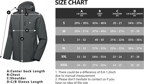 Little Donkey Andy Men's Warm Sherpa Lined Winter Softshell Jacket Windproof Mountain Ski Snow Coat with Removable Hood in Saudi Arabia