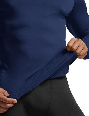 TSLA Men's Thermal Compression Shirts Hoodie with Mask, Long Sleeve Winter Sports Base Layer Top, Active Running Shirt in Saudi Arabia