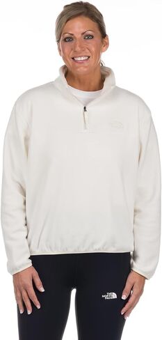 THE NORTH FACE Women's Anchor ¼ Zip, Gardenia White, Small in Saudi Arabia