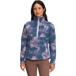 بلوفر نسائي من THE NORTH FACE بطبعة هلال ¼ سحاب، طباعة صبغة لافندر ضباب جلاسير، X-Small in Saudi Arabia
