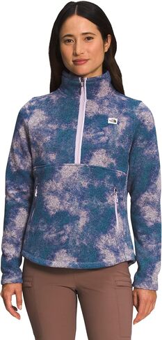 THE NORTH FACE Women’s Crescent ¼ Zip Pullover, Lavender Fog Glacier Dye Print, X-Small in Saudi Arabia