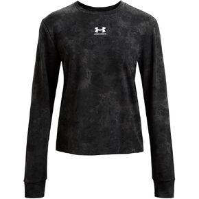 Under Armour - Womens Rival Terry Print Crew Long-Sleeve T-Shirt