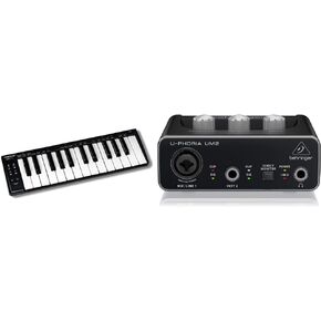 Nektar SE25 | USB MIDI Controller Keyboard with Nektar DAW Integration Black & Behringer U-Phoria UM2 USB Audio Interface