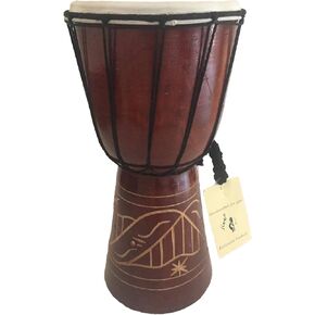 Djembe Drum Bongo Congo African Wood Drum - MED SIZE- 12" High - Professional Sound - NOT MADE IN CHINA
