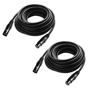 25 ft Flexible DMX Cable, JLPOW Gold-Plated 3 Pin Signal XLR Male to Female DMX Cable Wire, Best for DJ Stage Lighting Moving Head Lights Par Light (4 Pack)