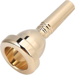 Trombone Mouthpiece Tenor Large Shank Mouth Piece TR‑03 Metal 12.7mm 5G Trombone Accessory Replacement(Gold)