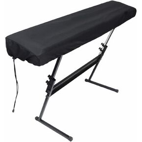 غطاء غبار لوحة مفاتيح البيانو لـ 61/76/88 مفتاحًا - غطاء لوحة مفاتيح واقٍ قابل للتمدد للبيانو الكهربائي/الرقمي، مشبك قفل سلك مرن، يمكن غسله في الغسالة (88 مفتاحًا) in Kuwait