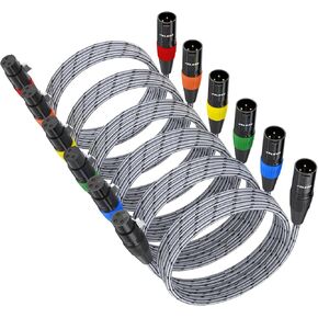 كابلات JOLGOO XLR بطول 50 قدم عبوتين، كابل DMX، كابل ميكروفون XLR ذكر إلى أنثى XLR متوازن 3 دبابيس XLR للاستخدام في الاستوديو والمرحلة in Kuwait