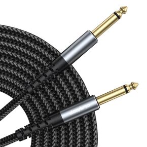 CLAVOOP Guitar Cable 20 ft, Instrument Cables Electric Guitar AMP Cord 1/4 Inch TS 6.35mm Male Straight Audio Wire for Electric Guitar, Keyboard, Bass, Mixer, Amplifier, Speaker and More
