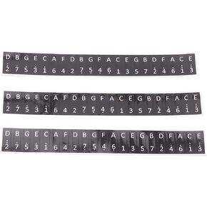 3Pcs 17 Key Thumb Piano Stickers Kalimba Staff Labels Button Keys Stickers Musical Note Decoration for Beginners and Kids(white)