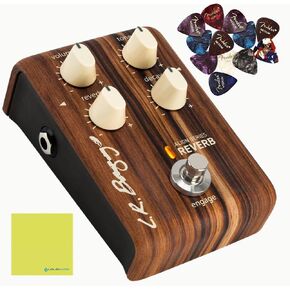 LR Baggs Align Series Reverb Acoustic Guitar Effects Pedal Bundle w/ 12x Picks and Liquid Audio Polishing Cloth in Kuwait