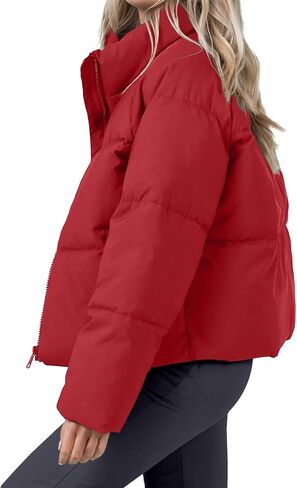 URMOSS Women's Winter Cropped Puffer Jacket 2023 Long Sleeve Lightweight Zip Short Jacket Coat with Pockets in Kuwait