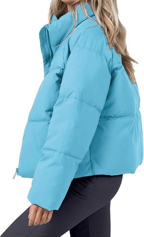 URMOSS Women's Winter Cropped Puffer Jacket 2023 Long Sleeve Lightweight Zip Short Jacket Coat with Pockets in Kuwait