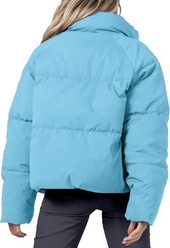 URMOSS Women's Winter Cropped Puffer Jacket 2023 Long Sleeve Lightweight Zip Short Jacket Coat with Pockets in Kuwait