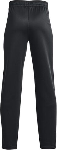 Under Armour Boys' Armourfleece Straight Leg Pant (as1, Alpha, x_l, Regular, Black/White, X-Large) in Saudi Arabia